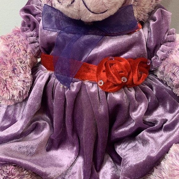 Build A Bear NIKKI II 2 Purple Plush Teddy 15" Children Cancer READ FLAWS - Picture 3 of 9